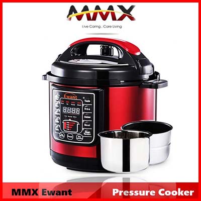 15. MMX Ewant 6L Multi-Functional Electric Pressure Cooker Red YBD6-100