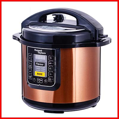 4. Russell Taylors 6L Electric Pressure Cooker PC-60 stainless steel pot