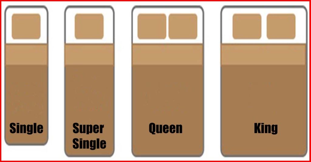 Single Super Queen King Size, King Size Bed Measurements Compared To Queen