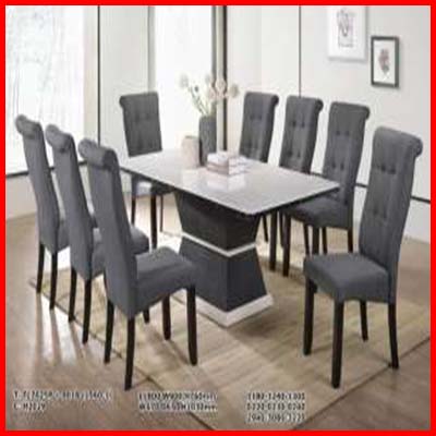Belvita Marble Dining Room Set 1+8 By Luzano Furniture