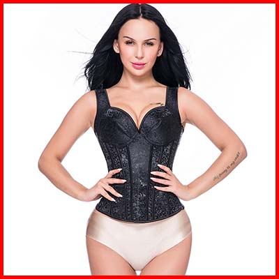S-6XL Lace Up Overbust Boned Corset Top