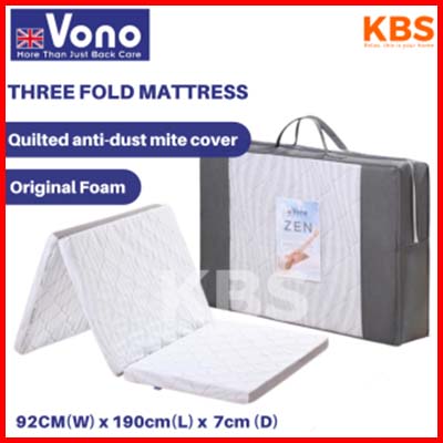 Vono Zen Anti Dust Mite Folding Mattress Single Size