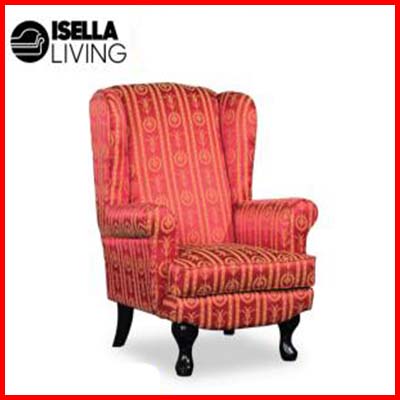 Isella Living BELLA Classic Royal Fabric Wingback Chair