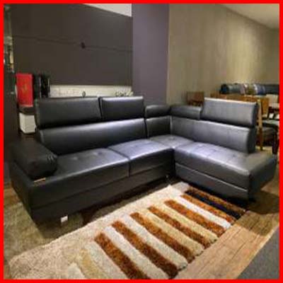 Nabucco N6740 Casa Leather L Shape Sofa with Adjustable Head Rest