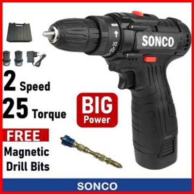 SONCO 12V Double Power Cordless Drill