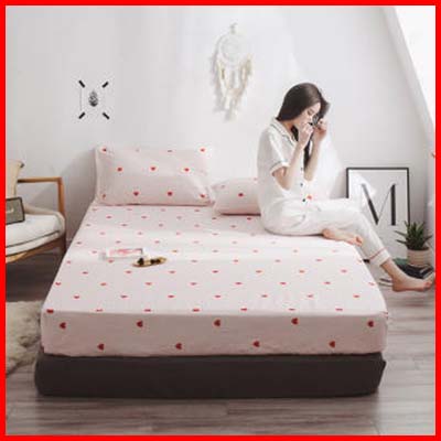 Dansunreve Comfortable Fitted Sheet with Lovely Heart Pattern