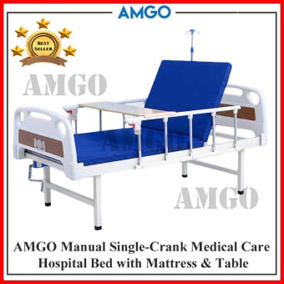 AMGO Manual Single-Crank Medical Care Bed