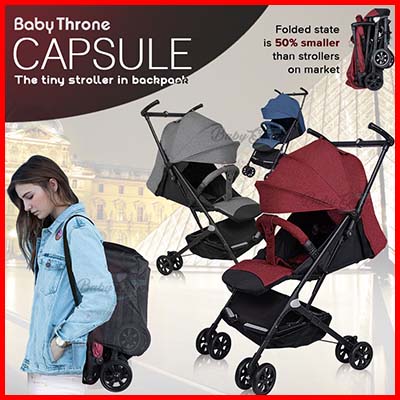 Baby Throne Capsule Stroller - One Button Fold