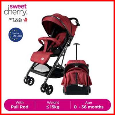Sweet Cherry Compact Stroller - With Pulling Rod