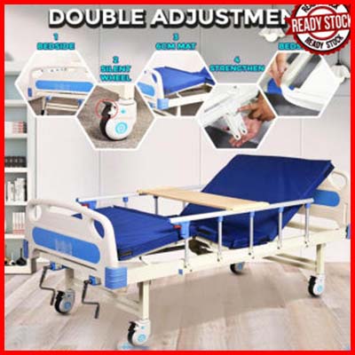 EVERY1 (HB630) Double Adjustment Manual Multifunction Home Care Hospital Bed