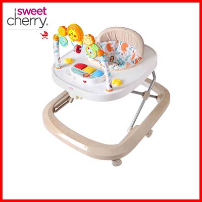 Sweet Cherry Musical Baby Walker with Soft Toys Bar