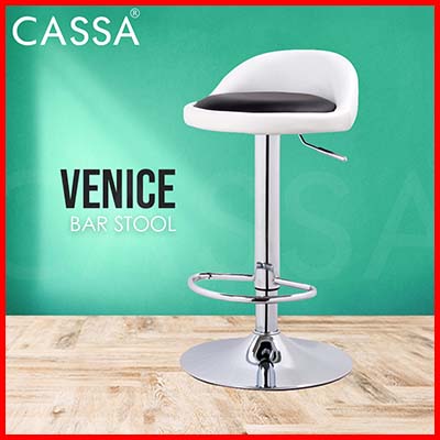 Cassa 360 Swivel Leather Venice Bar Chair