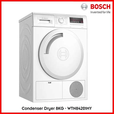 Bosch Series 4 WTN84201MY 8KG Condenser Dryer AllergyPlus Anti-Vibration 2600W