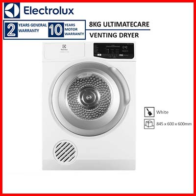 Electrolux Dryer EDV805JQWA 8kg UltimateCare Vented Dryer