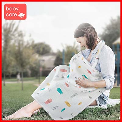 Babycare Breathable Breastfeeding Nursing Cover with Adjustable Neckline