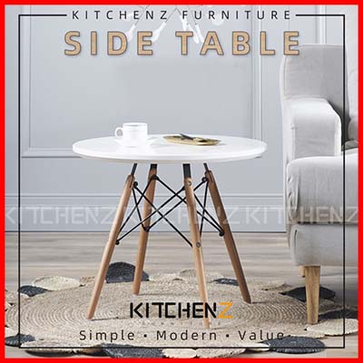 Kitchenz 2ft Round Modern Solid Side Table - HMZ-FN-DT-T60 (6045)