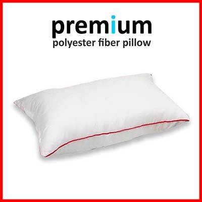 Flew Hotel Premium Pillow 100% Polyester with Red Piping 72cm x 45cm