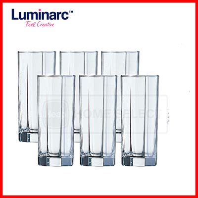 LUMINARC 280ML 6PC OCTIME HIGHBALL GLASS SET 07319