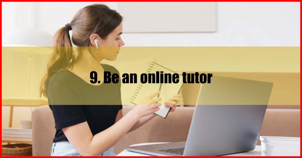 Be an online tutor