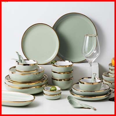 Recommend Product BANFANG Dark Green Ceramic Porcelain Dinner Set