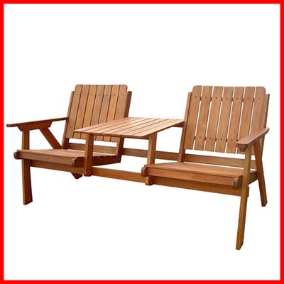 Jack and Jill 2-Seater Bench Set Outdoor - Solid Wood ESTA