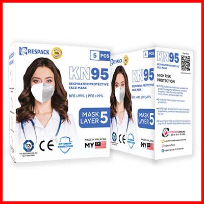 RESPACK KN95 Disposable 5 Layer Medical Face Mask (5pcs)