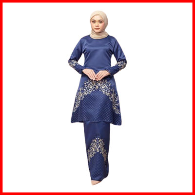5. Jojobars Plain Mini Kebaya Lace Baju Kurung Pario Dress Muslimah