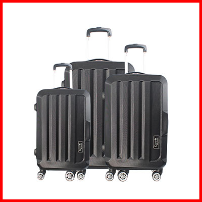 6. Case Valker Fashion Gorgeous ABS Hard Case 3 in 1 Luggage Bag Set (28 + 24 + 20)