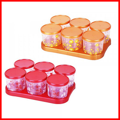 7. Elianware 6PCS BPA Free 670ML Festive Raya Candy Food Container Fridge Keeper Snack Storage