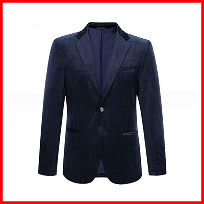 1. HLA Fashion Plaid Pattern Casual Suit Jacket for Men