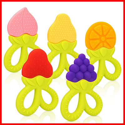 10. Baby Silicone Teether Fruit Shape