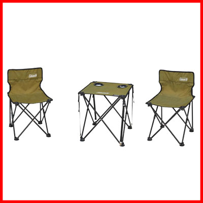 7. Coleman Compact Chair Table Set (Olive)