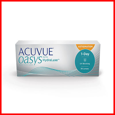 9. ACUVUE OASYS 1-Day with HydraLuxe Technology 30 pcsbox