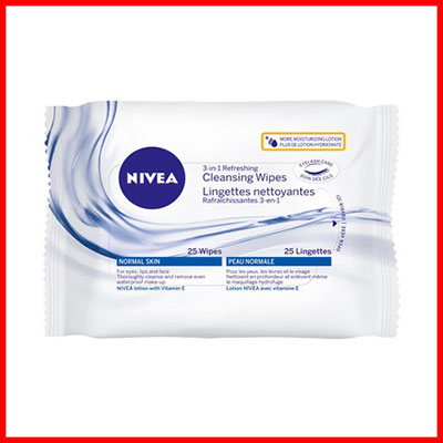 3. NIVEA Face Care 3-in-1 Refreshing Cleansing Wipe