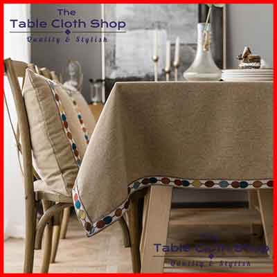 5. INS Modern Minimalist Cotton-Blended Tablecloth