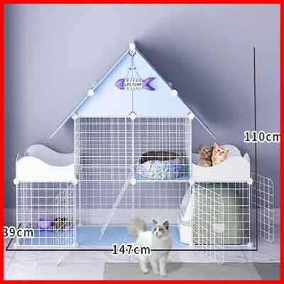 3. Multi-Color and Multi-Style Cat Cage with Roof