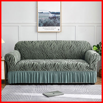 6. Jacquard Zebra-stripe Sofa Cover