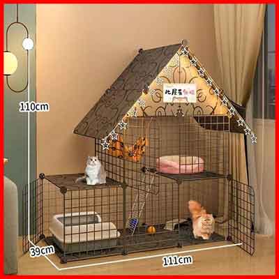 9. 2-Feet Cat Cage with Roof